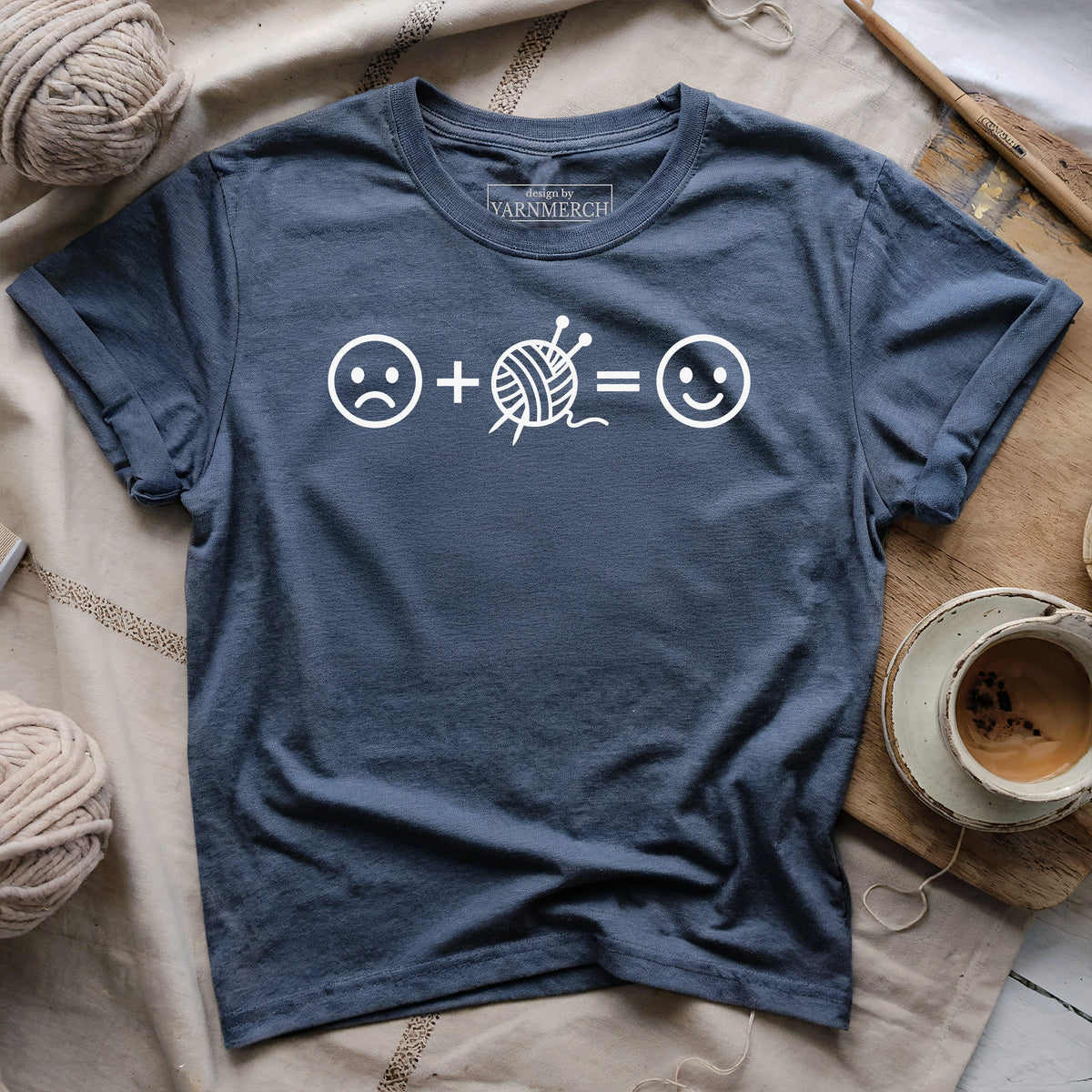 Knitting Happiness Equation T-shirt