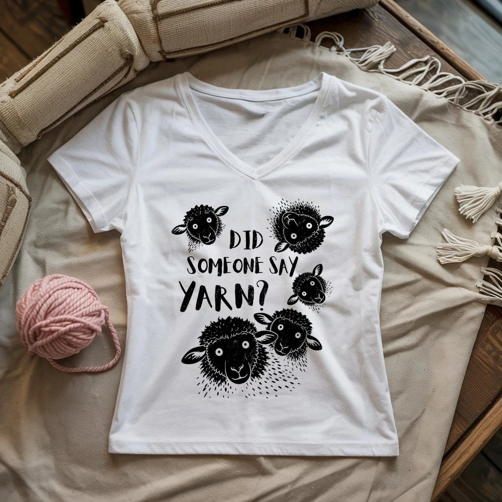Did Someone Say Yarn? Lady V-neck