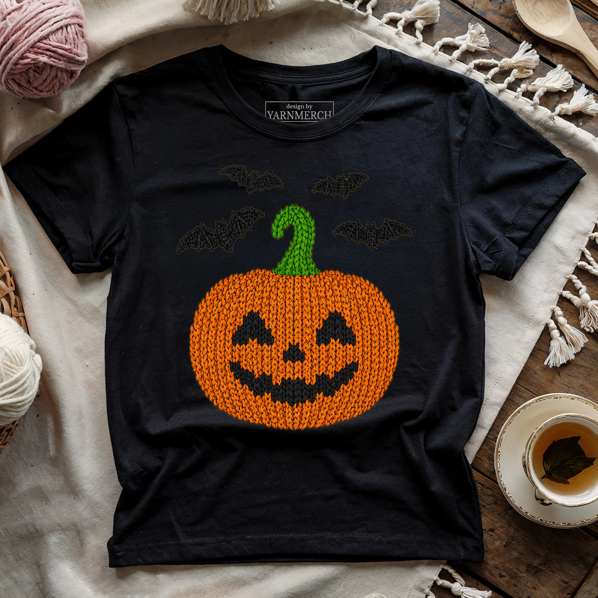 Knitted Jack O’ Lantern T-shirt