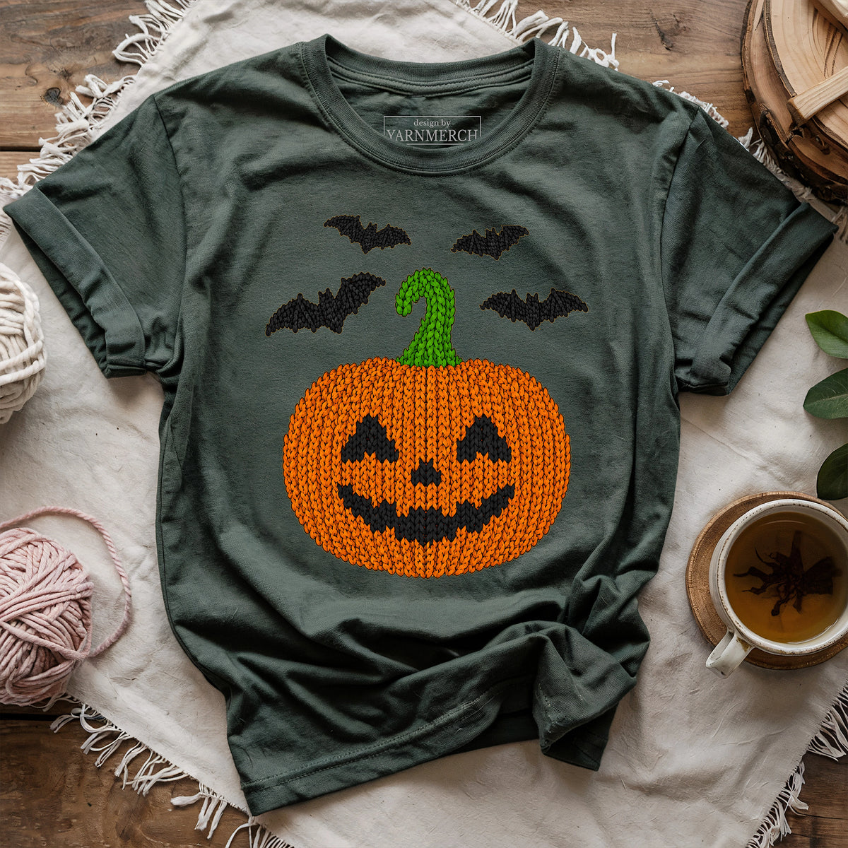 Knitted Jack O’ Lantern T-shirt