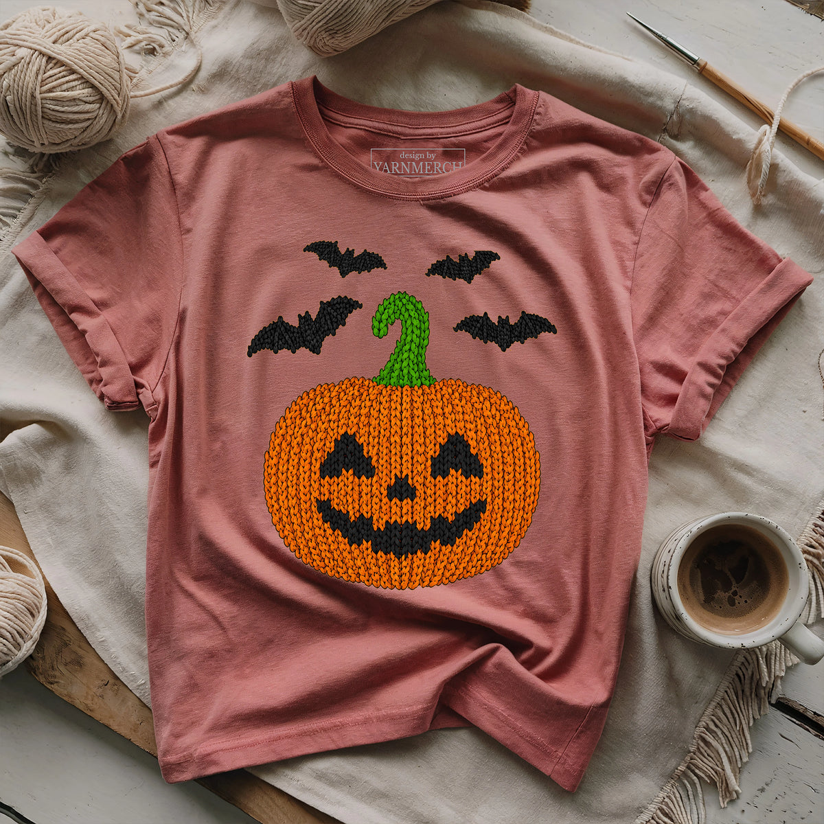 Knitted Jack O’ Lantern T-shirt