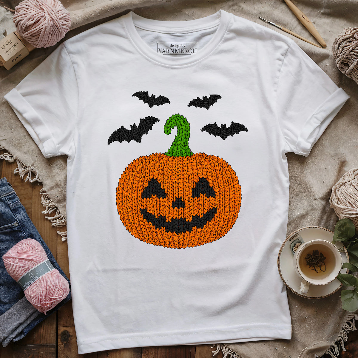 Knitted Jack O’ Lantern T-shirt