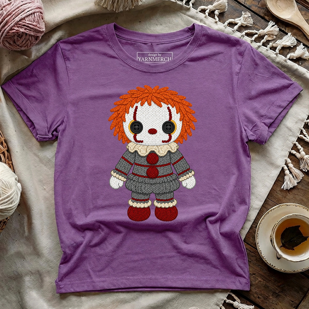 Knitted Horror Clown T-shirt