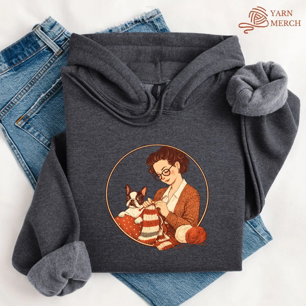 Knitting With Boston Baby Hoodie