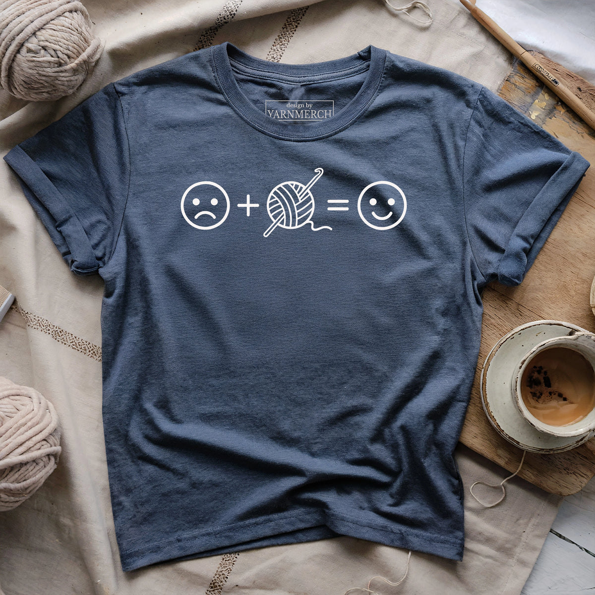 Crocheting Happiness Equation T-shirt