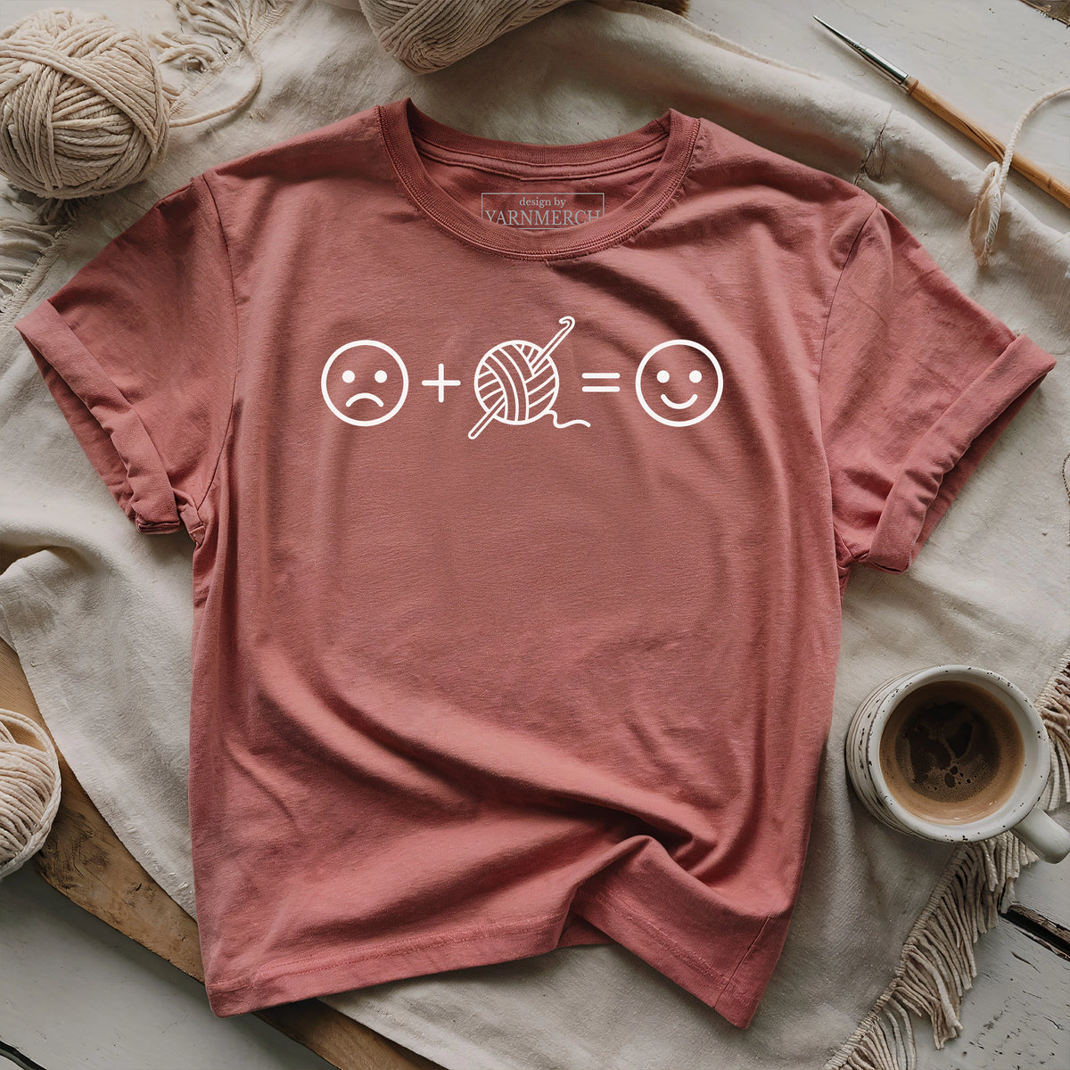 Crocheting Happiness Equation T-shirt
