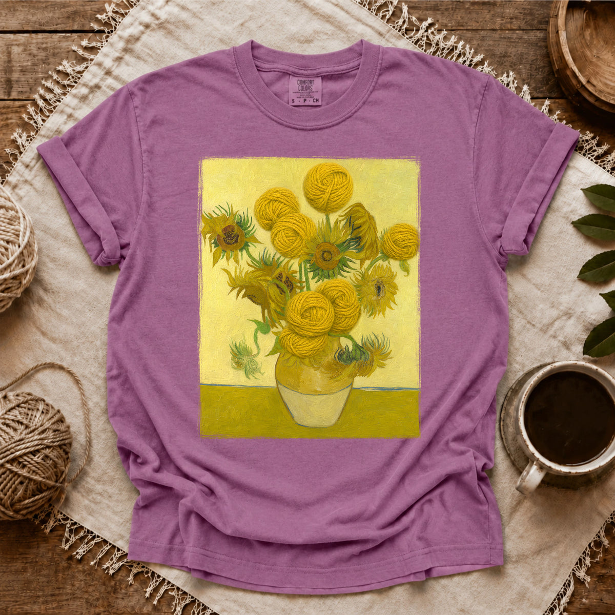 Comfort Colors Van Gogh’s Yarnflowers T-shirt