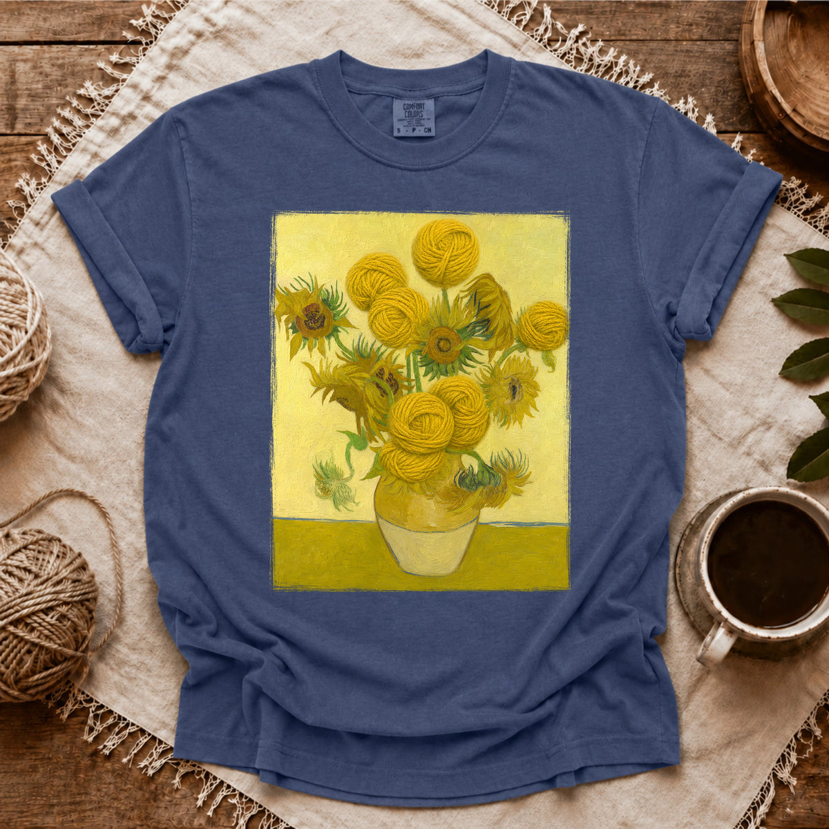 Comfort Colors Van Gogh’s Yarnflowers T-shirt