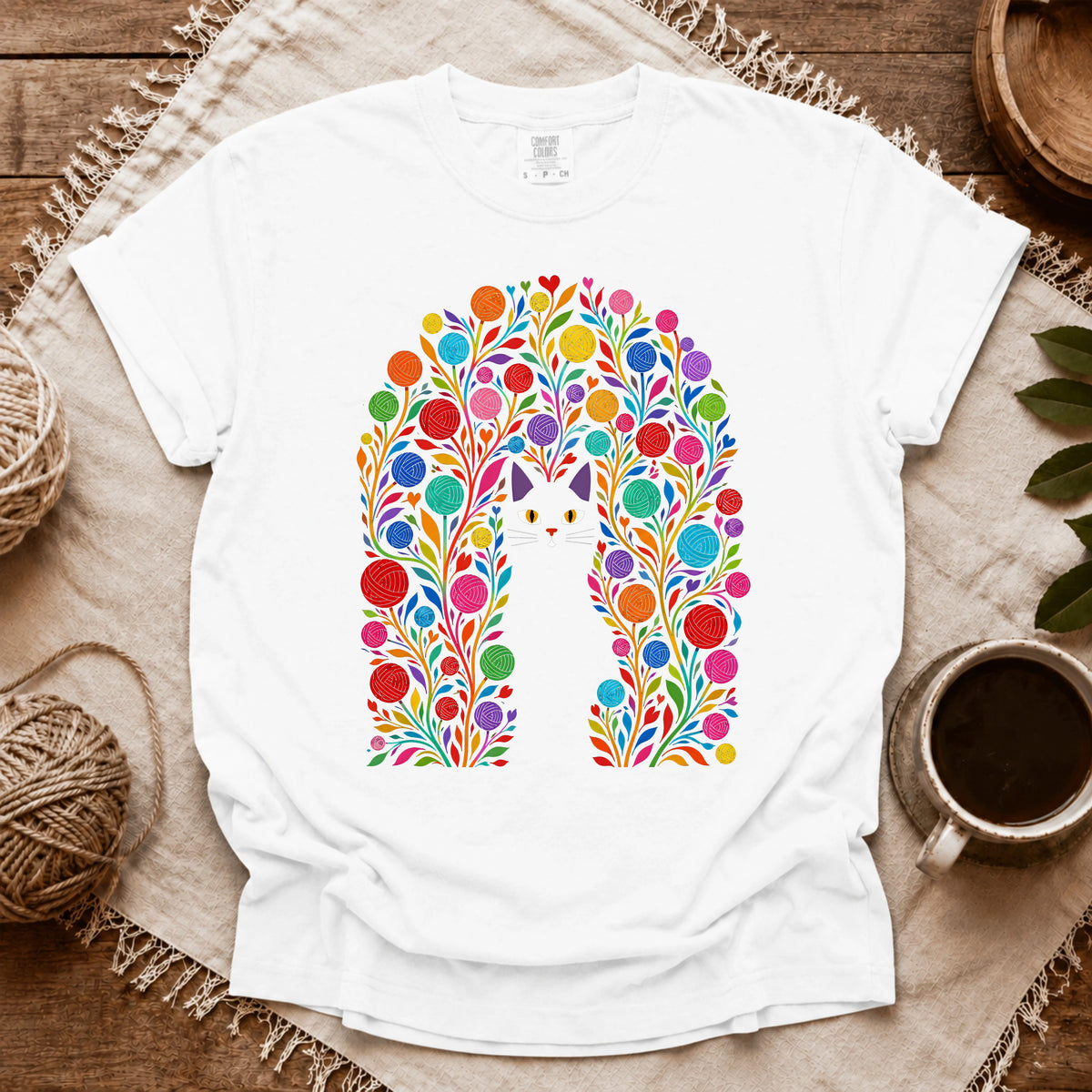 Comfort Colors Whiskers in the Yarn Garden T-shirt