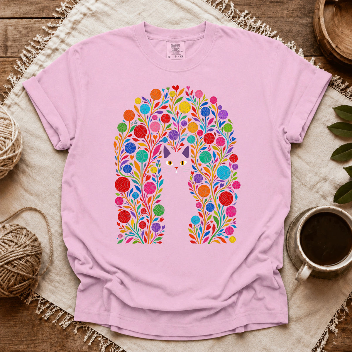 Comfort Colors Whiskers in the Yarn Garden T-shirt