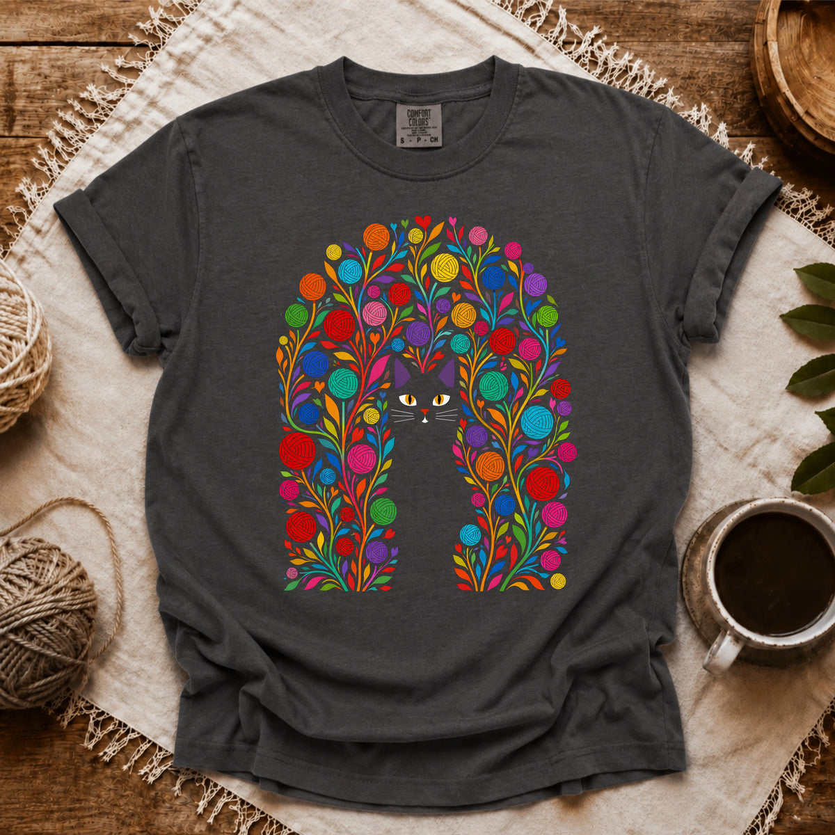 Comfort Colors Whiskers in the Yarn Garden T-shirt