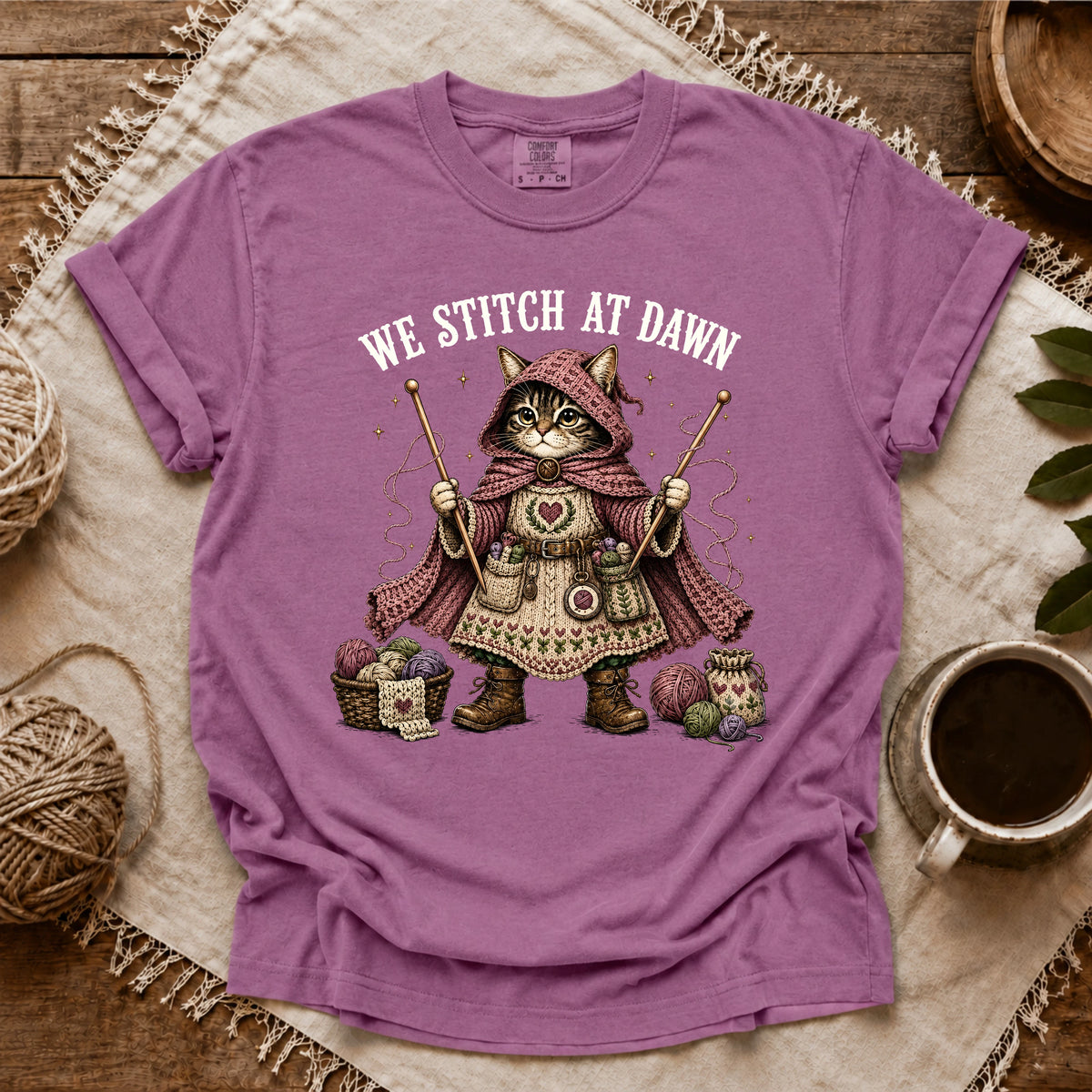 Comfort Colors We Stitch At Dawn T-shirt