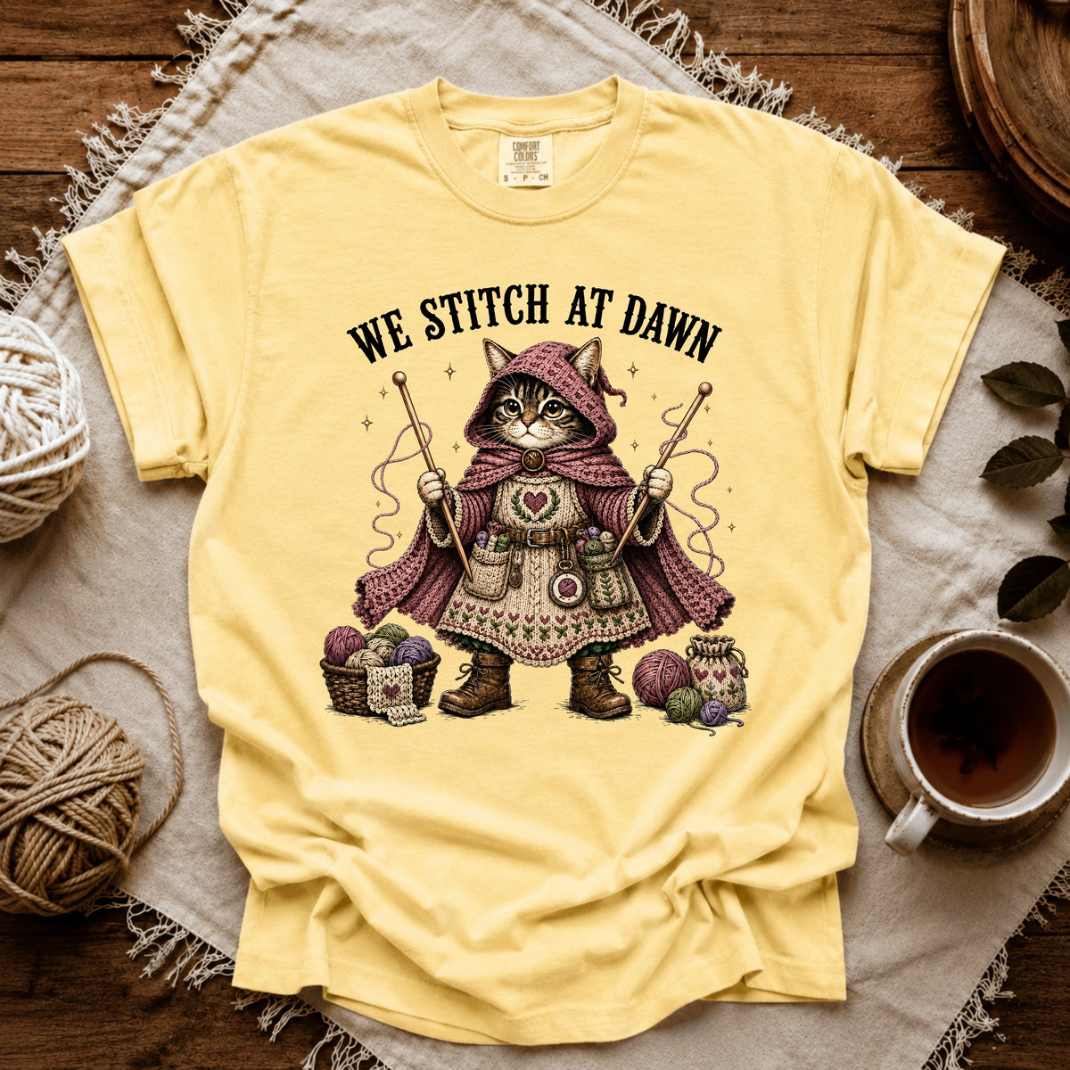 Comfort Colors We Stitch At Dawn T-shirt