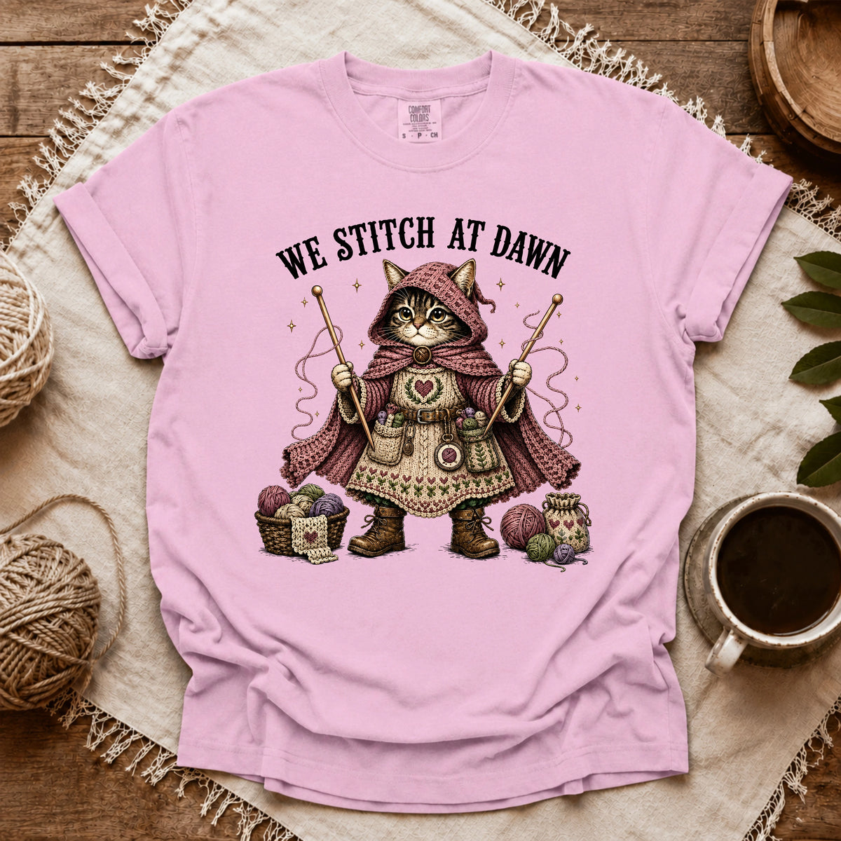 Comfort Colors We Stitch At Dawn T-shirt