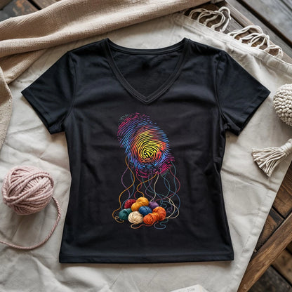 Yarn Is in My DNA Lady V-neck