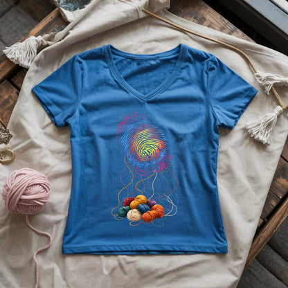 Yarn Is in My DNA Lady V-neck