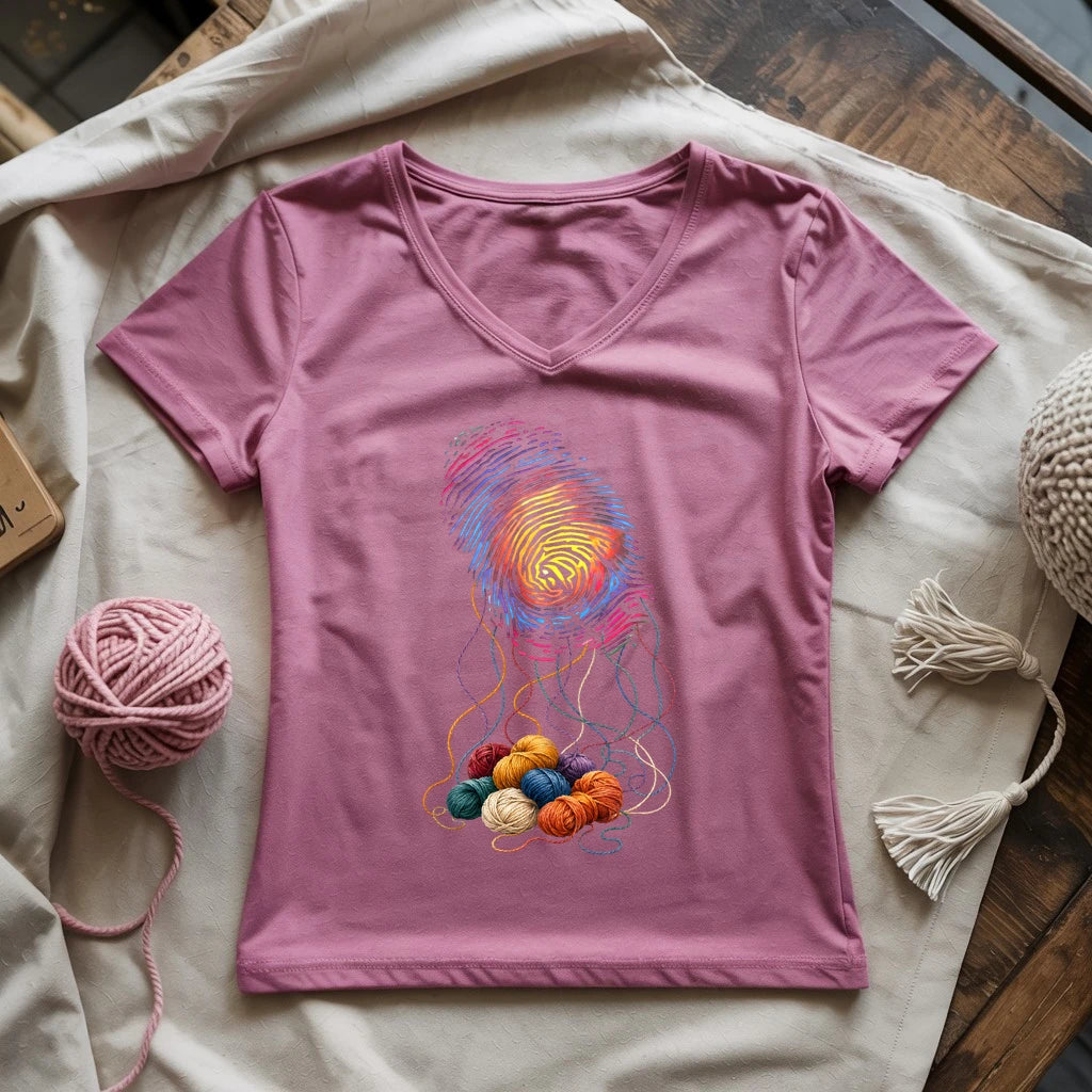 Yarn Is in My DNA Lady V-neck
