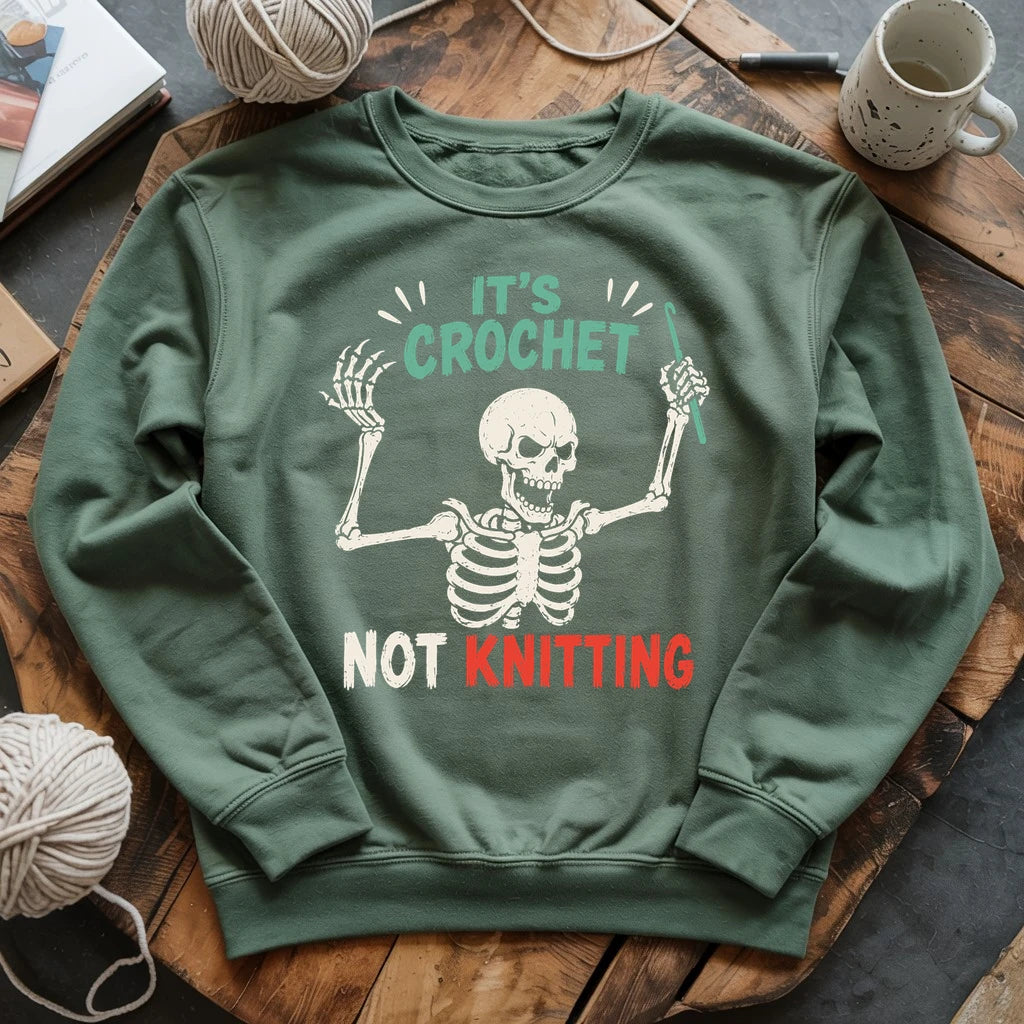 Crochet Not Knitting Skeleton Sweatshirt