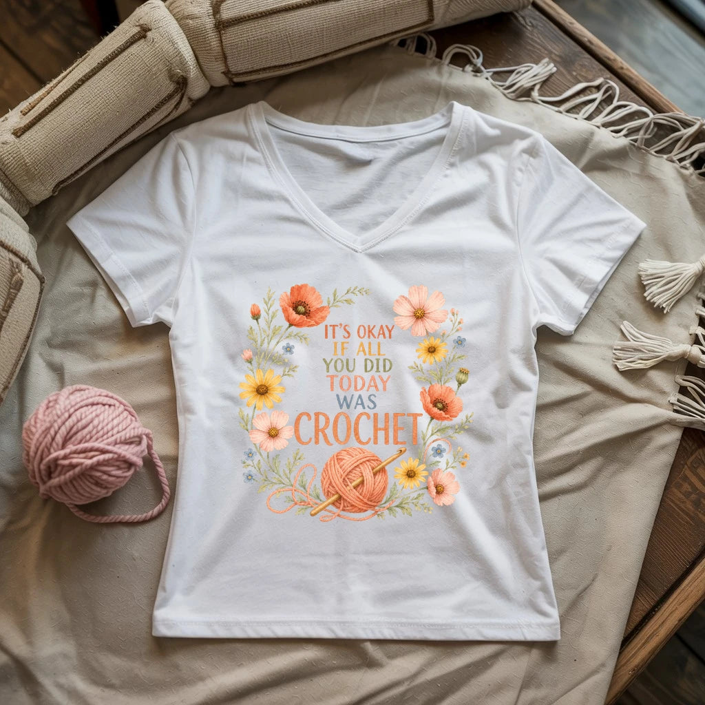 If All Today Was Crochet Lady V-neck
