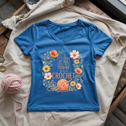 If All Today Was Crochet Lady V-neck