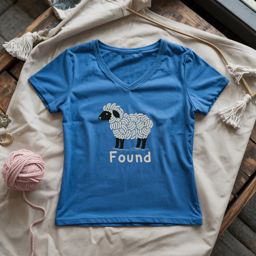 Lost Sheep Found Lady V-neck