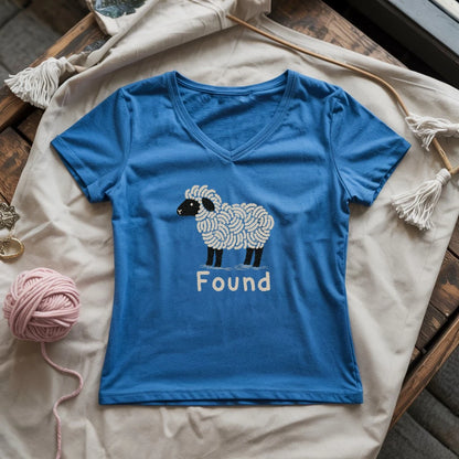 Lost Sheep Found Lady V-neck