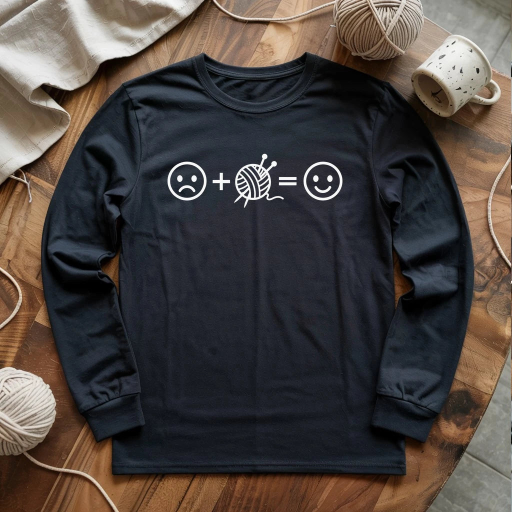 Knitting Happiness Equation Long Sleeve T-shirt