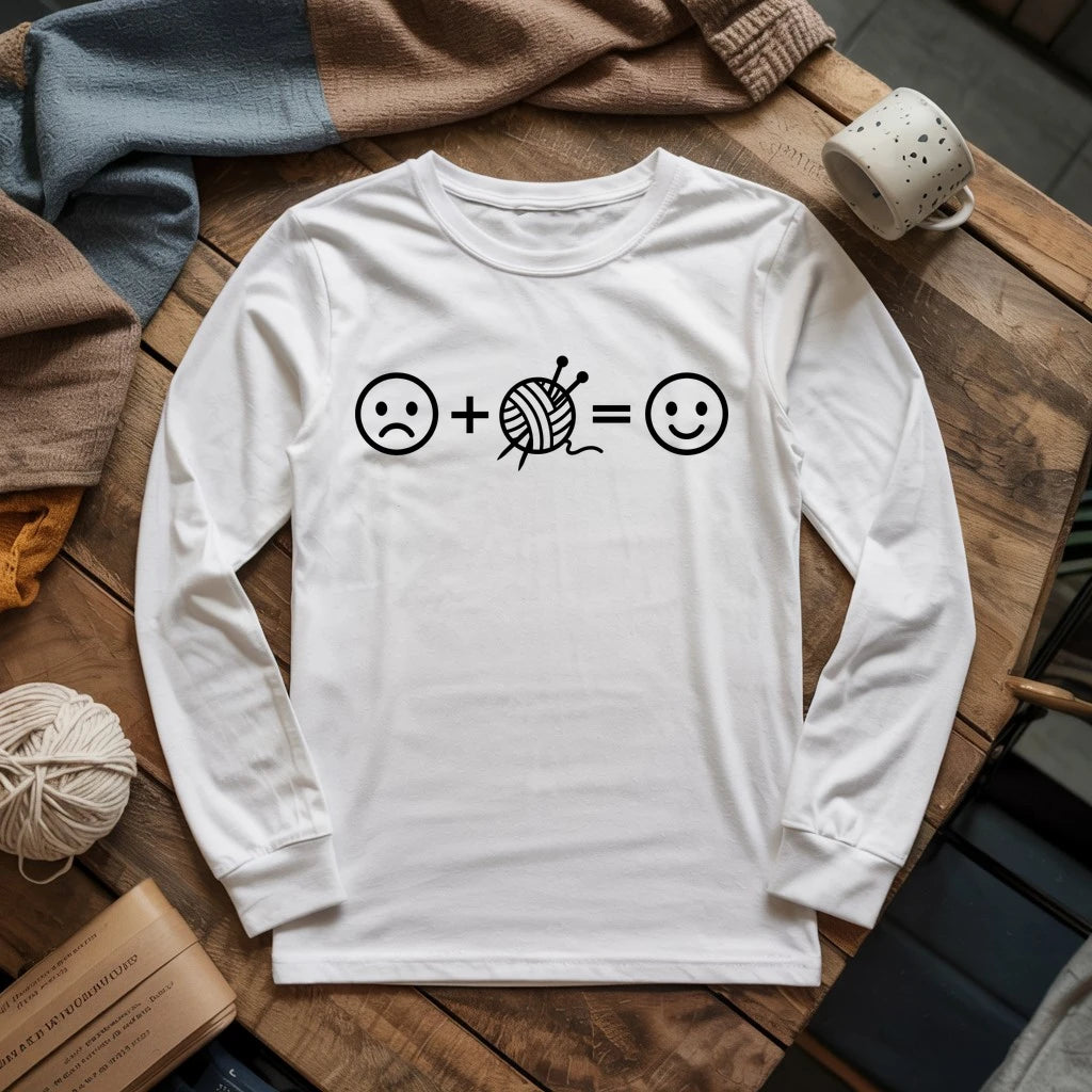 Knitting Happiness Equation Long Sleeve T-shirt