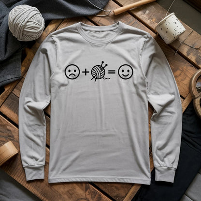 Knitting Happiness Equation Long Sleeve T-shirt