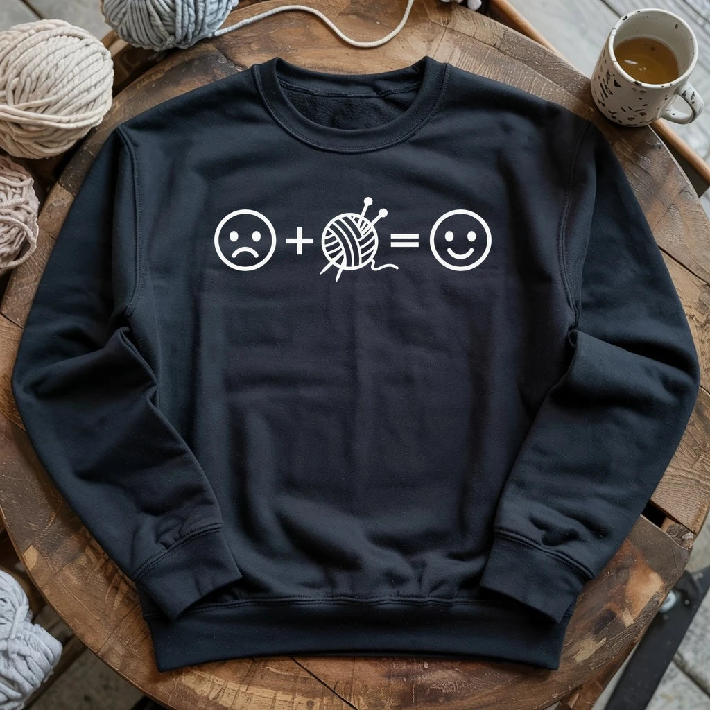 Knitting Happiness Equation Sweatshirt