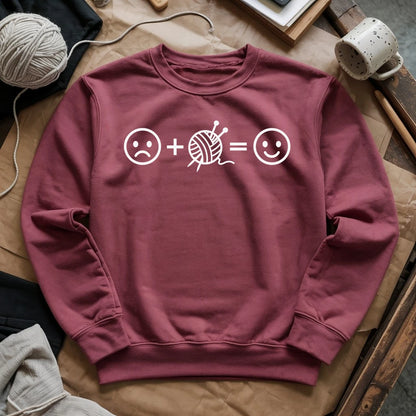 Knitting Happiness Equation Sweatshirt