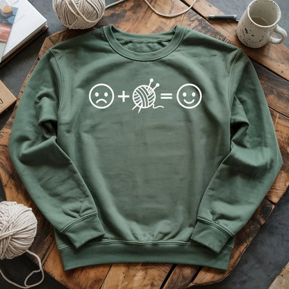 Knitting Happiness Equation Sweatshirt