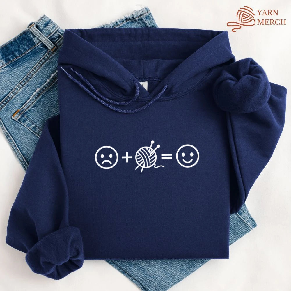 Knitting Happiness Equation Hoodie