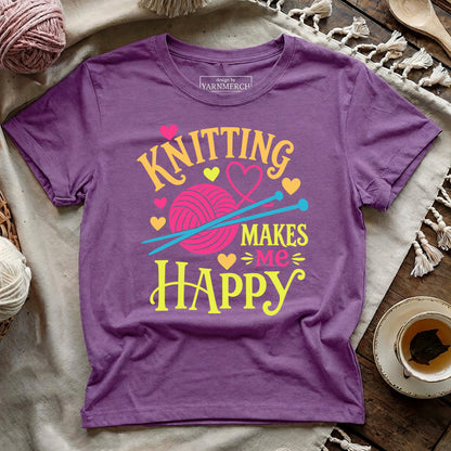 Knitting Makes Me Happy T-shirt
