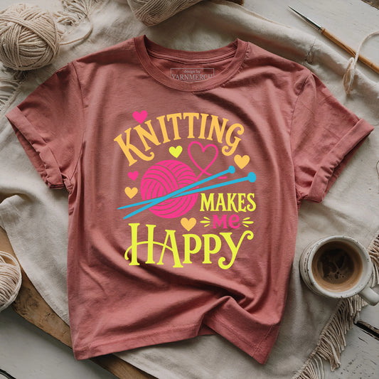 Knitting Makes Me Happy T-shirt