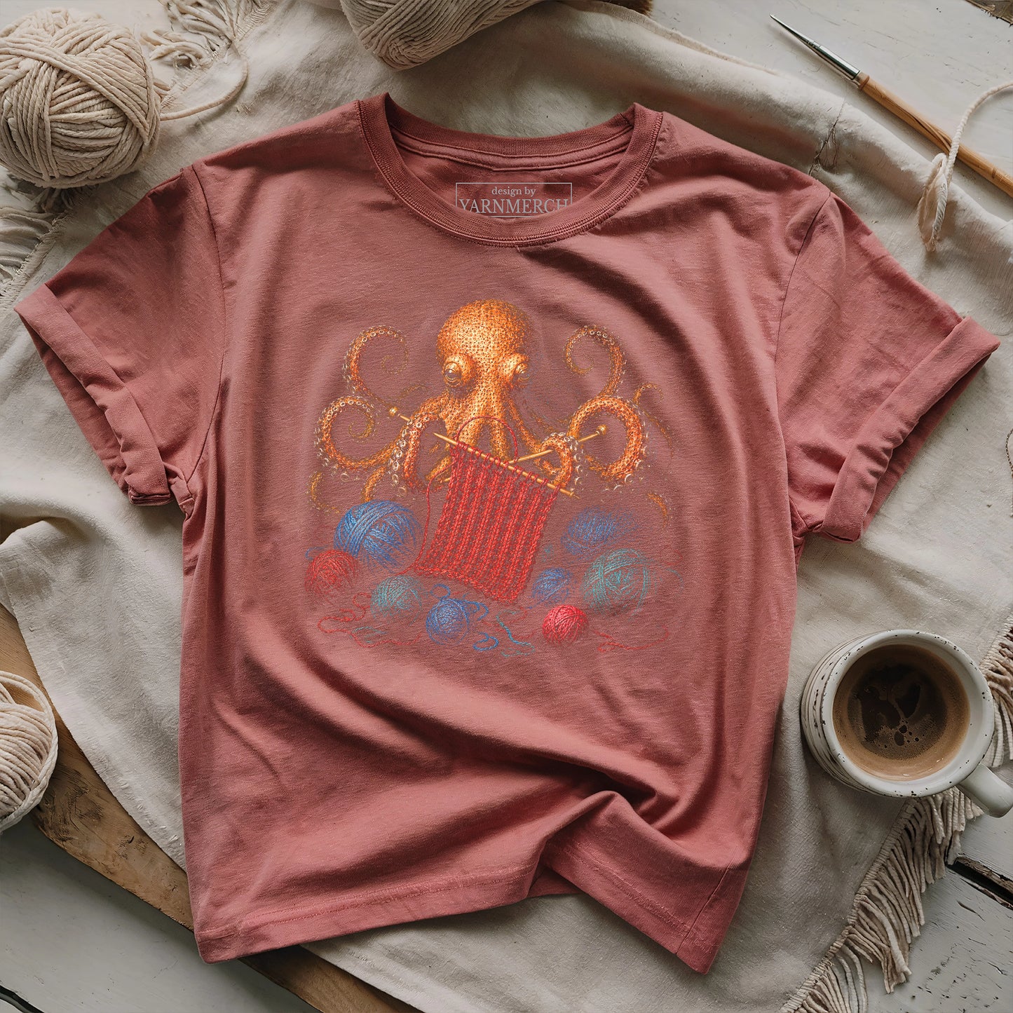 Knitting Octopus T-shirt