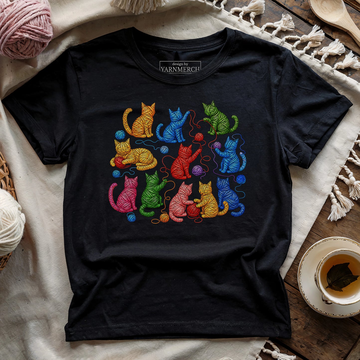 Yarn Cat Parade T-shirt