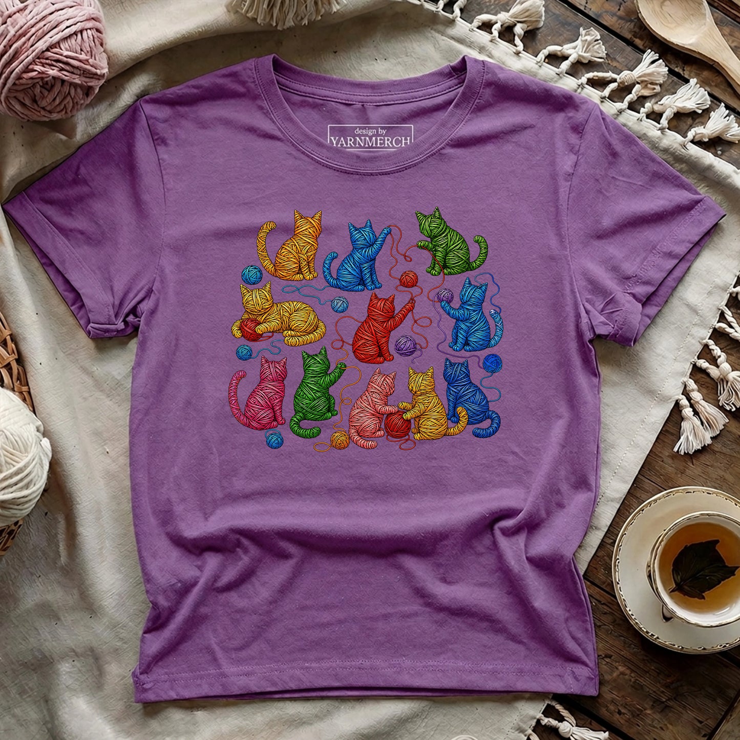 Yarn Cat Parade T-shirt