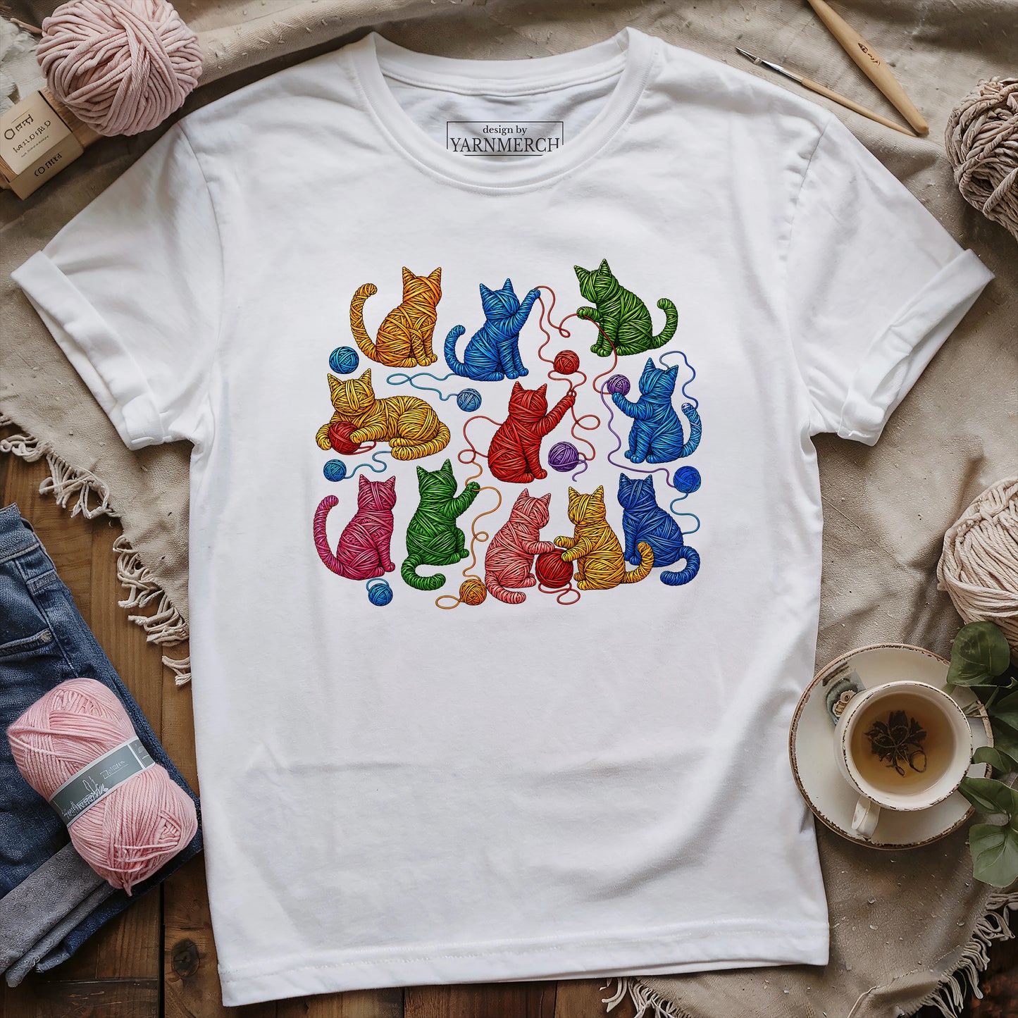 Yarn Cat Parade T-shirt