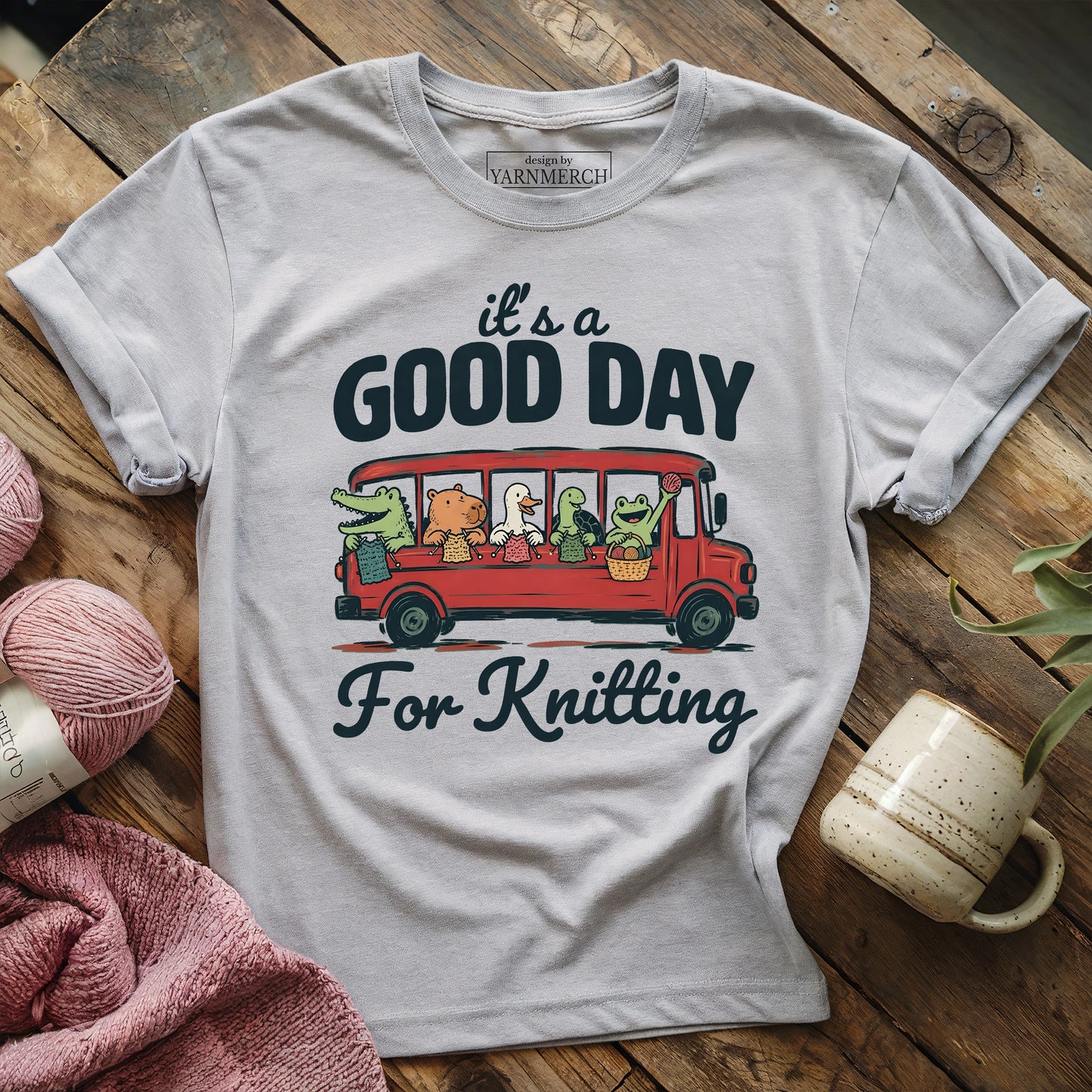 On Bus Knitting T-shirt