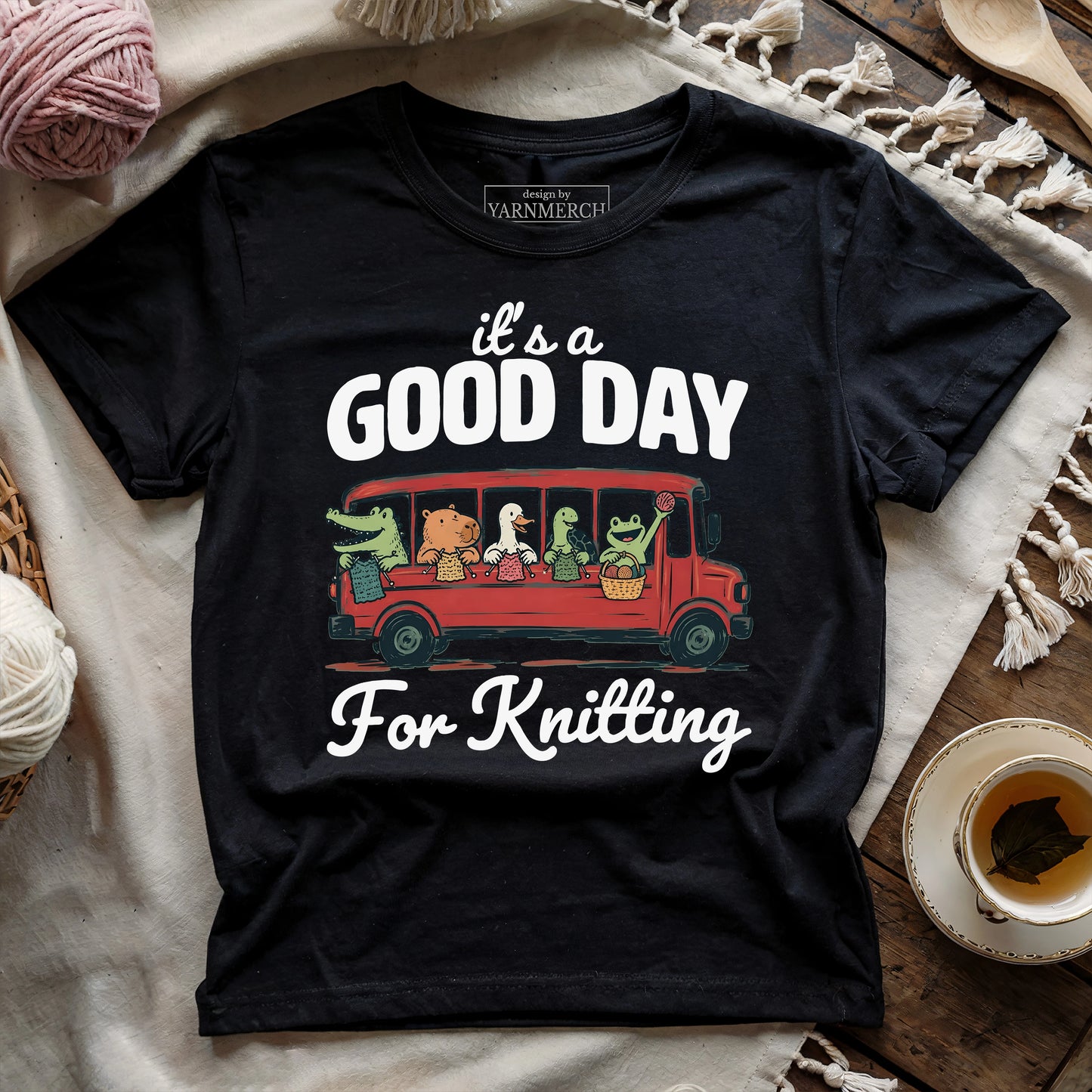 On Bus Knitting T-shirt