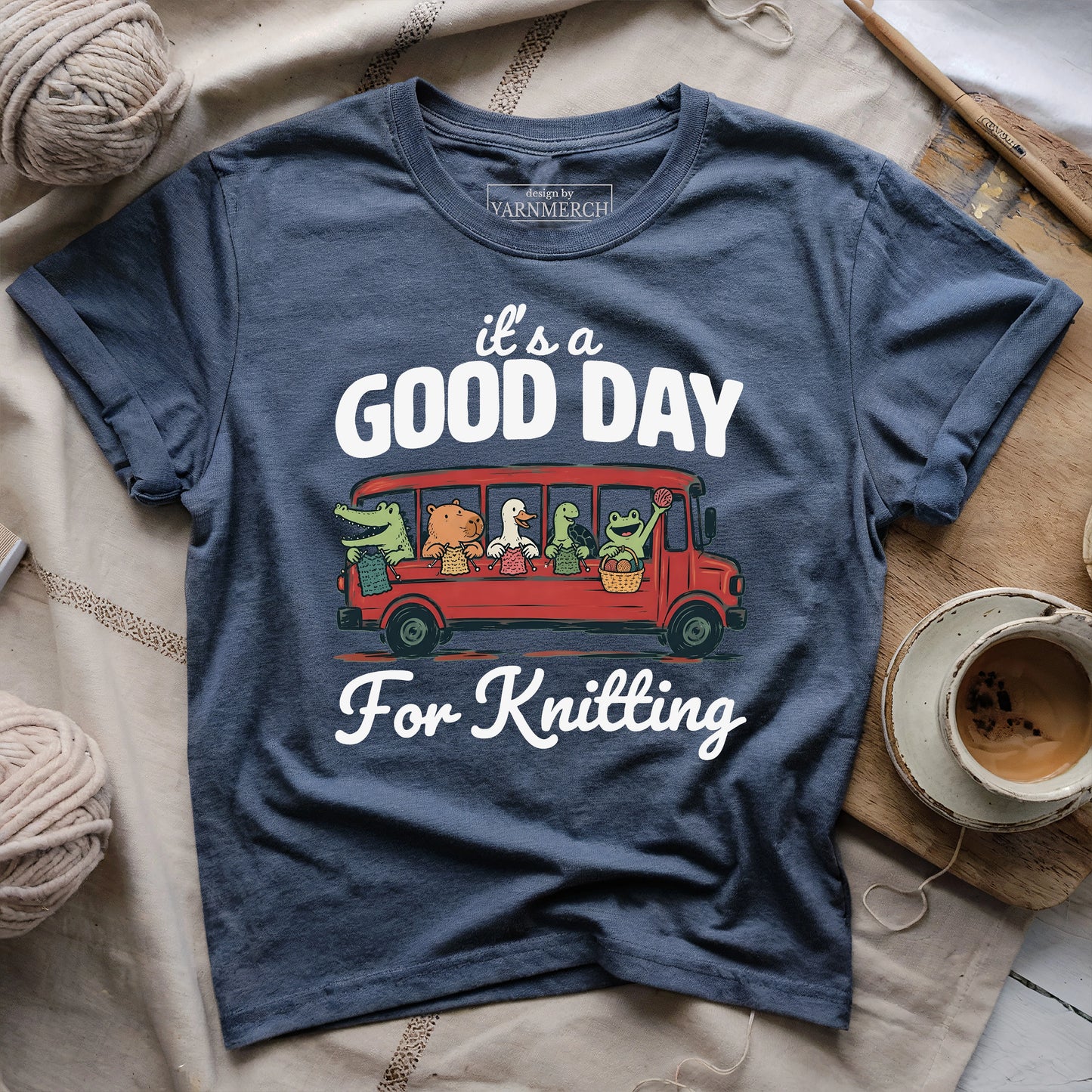 On Bus Knitting T-shirt
