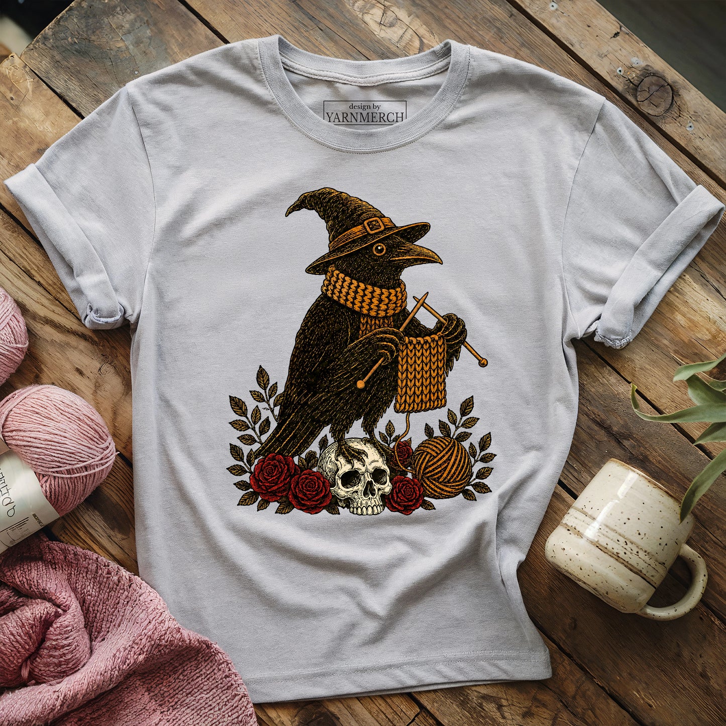 Knitting Raven T-shirt