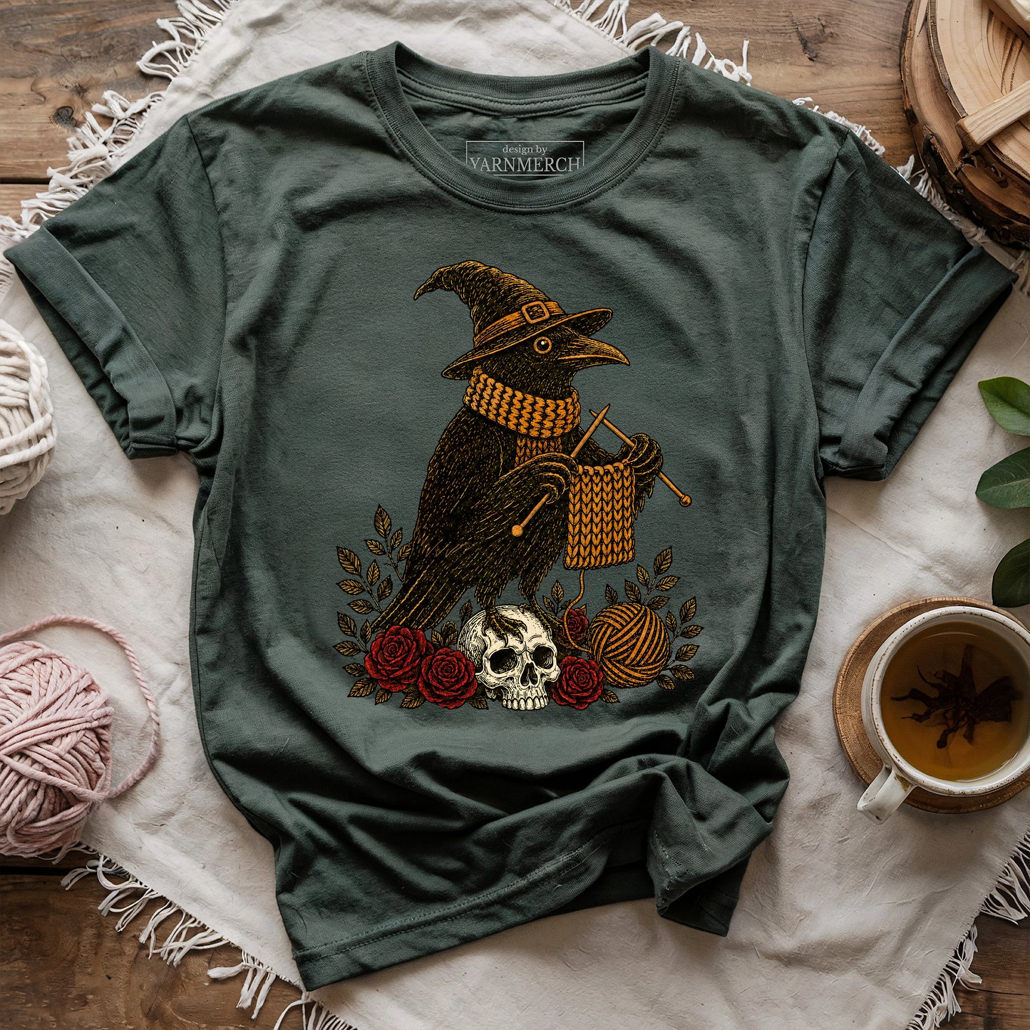 Knitting Raven T-shirt