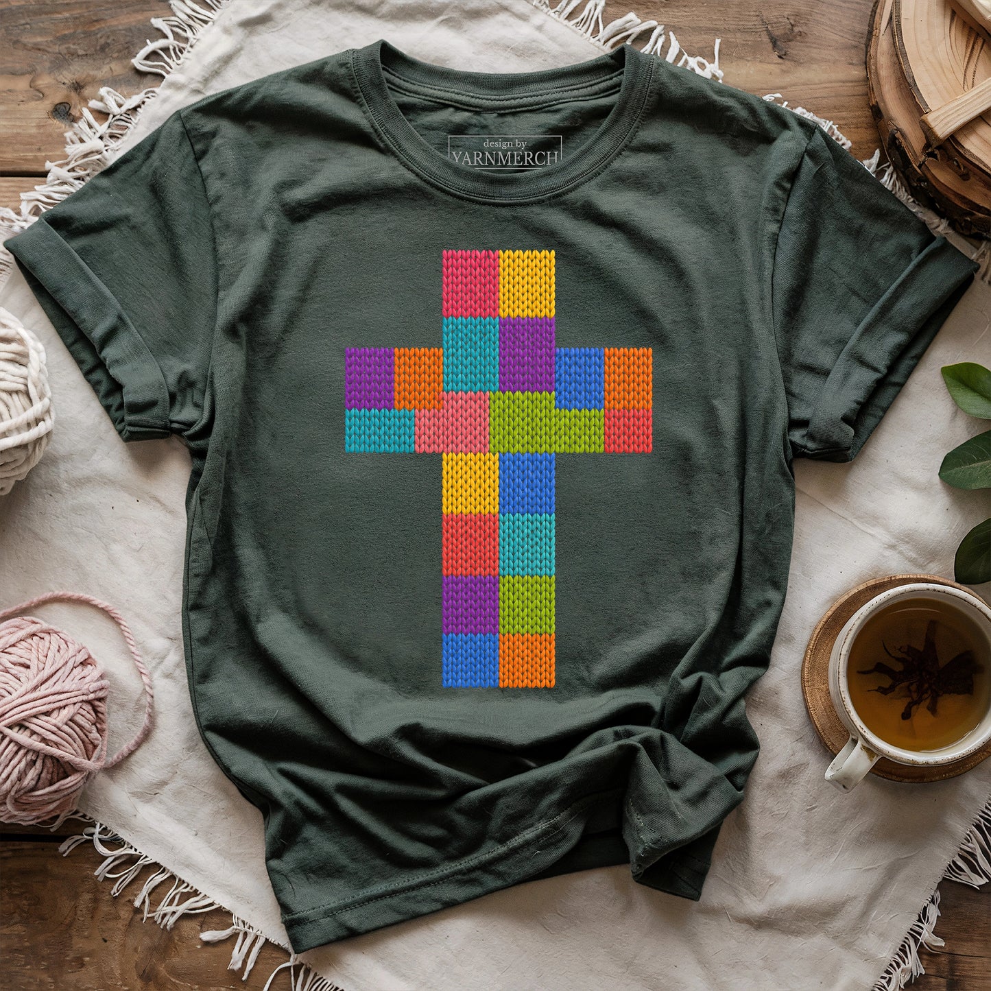 Fair Isle Faith Cross T-shirt