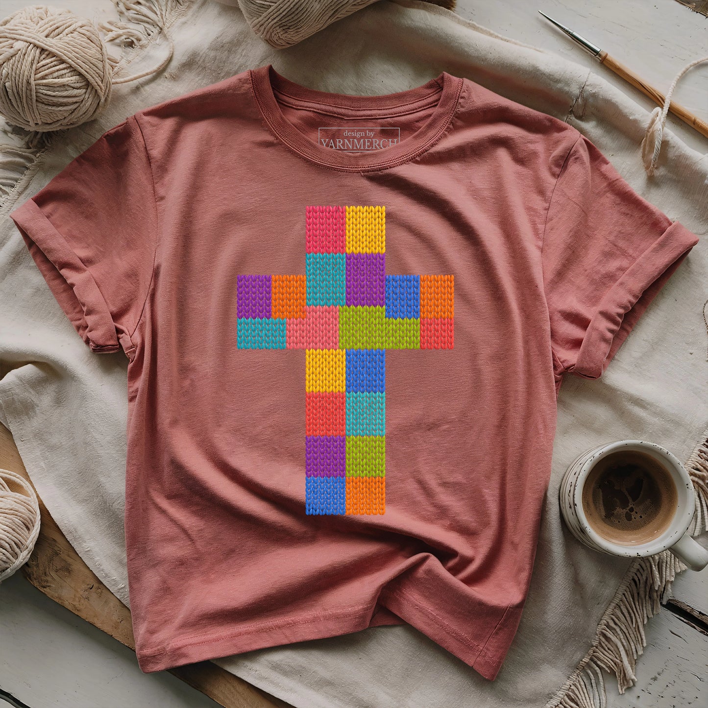 Fair Isle Faith Cross T-shirt