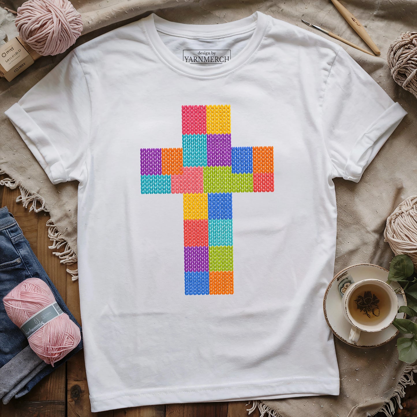 Fair Isle Faith Cross T-shirt
