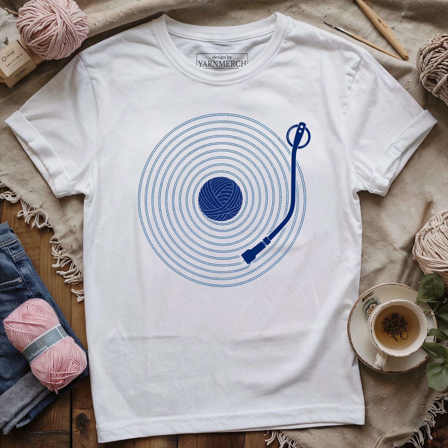 Playing Yarn Vinyl T-shirt