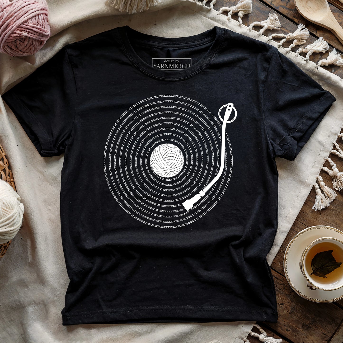 Playing Yarn Vinyl T-shirt