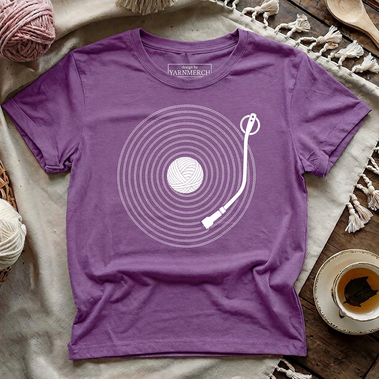 Playing Yarn Vinyl T-shirt